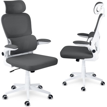 FOTEL BIUROWY OBROTOWY ERGONOMICZNY KRZESŁO BIUROWE OBROTOWE MIKROSIATKA