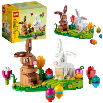 LEGO KRÓLIKI KRÓLICZKI WIELKANOCNE ZAJĄCE ZAJĄCZKI DEKORACJA WIELKANOCNA