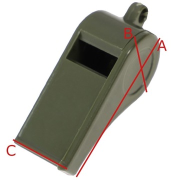 EDC Судейская сигнализация Свисток для мяча Громкий ремешок DOMINATOR из АБС-пластика Оливковый