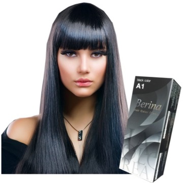 Berina Hair Color - DIY Farba do włosów Czarny kolor A1