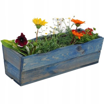 SKRZYNKA BALKONOWA NA KWIATY OGRÓD DREWNIANA 54 CM