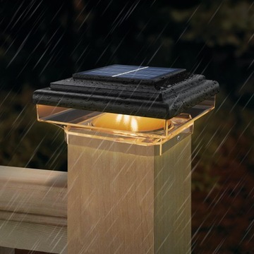 2шт светодиодный солнечный фонарь 100*100 мм столб для забора