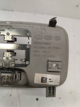 KIA OPTIMA IV SVĚTLO OSVĚTLENÍ KABINY 92850-D4000 2018R