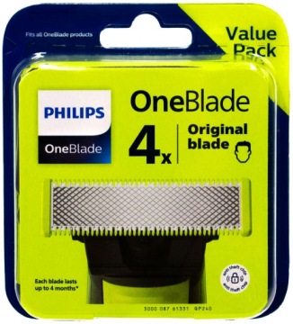Комплект из 4 оригинальных лезвий Philips QP для всех бритв серии с одним лезвием