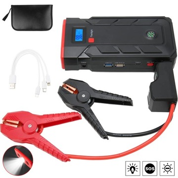 POWER BANK SAMOCHODU ROZRUCH BOOSTER LATARKA AWARYJNEGO ROZRUSZNIK+2 KLEMY