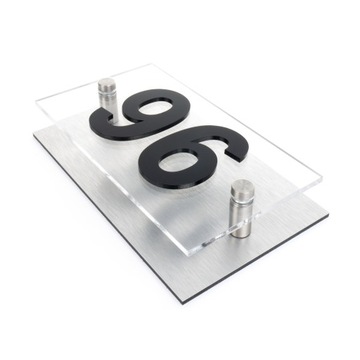 Tablica numeracyjna - adresowa adres 3D numer na dom 16x8 aluminium
