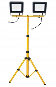 Halogen naświetlacz ledslim 2x50w+statyw budowlany