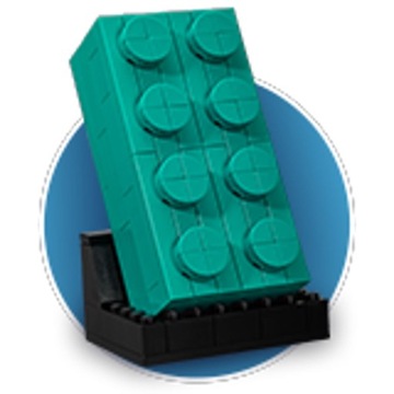 LEGO 5006291 TURKUSOWY KLOCEK 2X4 VIP