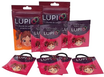 Gumki do włosów przeciw wszom Lupio 8 szt. 100% naturalne. Od 1 roku życia