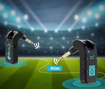 Беспроводной гитарный ресивер WS-4 для бас-гитары с электрогитарой, черный