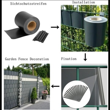 Лента ограждения 19 см х 35 м антрацит + клипсы антрацит
