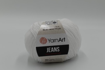 YARNART JEANS 62 оптическая белая пряжа