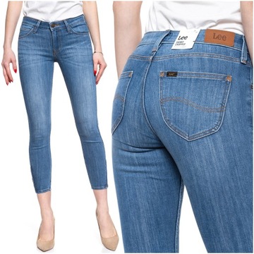 LEE spodnie HIGH blue jeans NEW STRAIGHT_ W32 L31