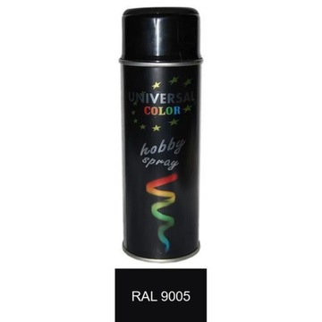 UniversalColor czarny połysk spray 400 ml - farba uniwersalna RAL 9005