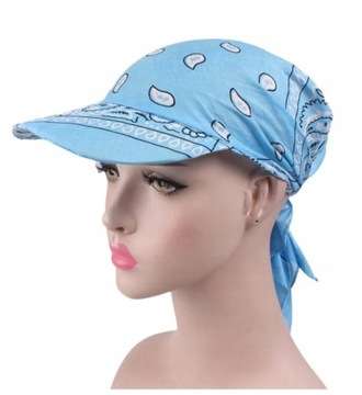 czapka Boho z tkaniny tureckiej letnia wiązana v2
