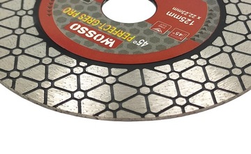 АЛМАЗНЫЙ диск 125 для РЕЗКИ керамогранита 125 мм под углом 45 градусов