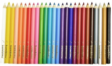 26 kredek BAMBINO metalowe pudełko temperówka duże