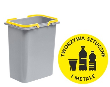 Kosz na śmieci ekoSorter sortownik segregator 7l