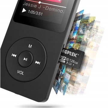 ODTWARZACZ MP3 MP4, BLUETOOTH 5.0, RADIO FM, 16 GB