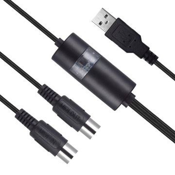 Kabel USB MIDI Gitara Multiefekty Studio Drut Syntezator Muzyczny