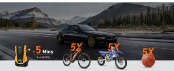 Автомобильный компрессор 12 В 230 В Feegar КОМПРЕССОР ПОРТАТИВНЫЙ НАСОС для светодиодных колес