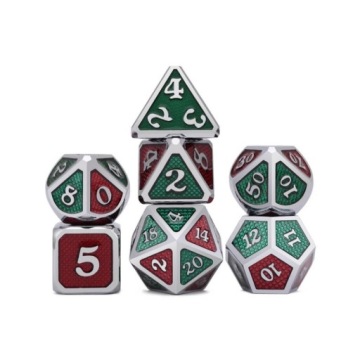 KOMNATA TAJEMNIC ZESTAW 7 METALOWYCH KOŚCI RPG