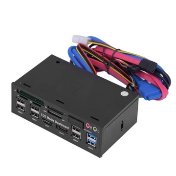 ХАБ 5,25 ДЮЙМА ПЕРЕДНЯЯ ПАНЕЛЬ USB 3.0/2.0 АУДИО 525E20