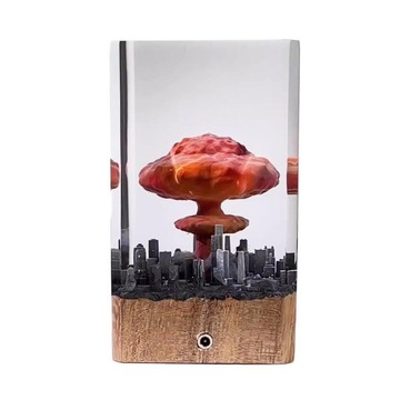 PLGEBR eksplozja bomby atomowej grzyb chmura 3D lampka nocna bezpłomieniowa