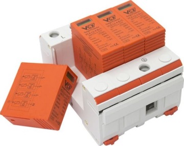 Разрядник для защиты от перенапряжения переменного тока 4П 7кА T1+T2 B+C PROTECTOR