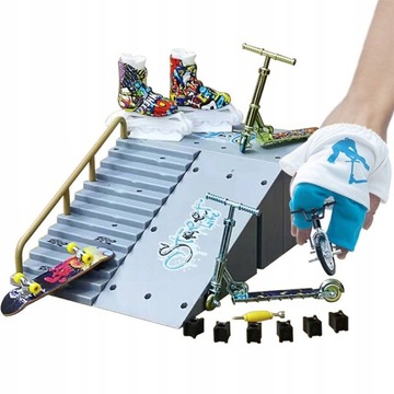 Fingerboard skatepark rampa hulajnoga zestaw