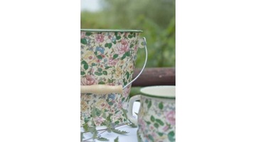 Wiaderko emaliowane retro 1 L wiadro kwiaty