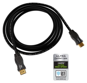CERTYFIKOWANY KABEL HDMI 2.1 PRZEWÓD 8K 60Hz 4K 3D HDR ARC PREMIUM AGOG 1m