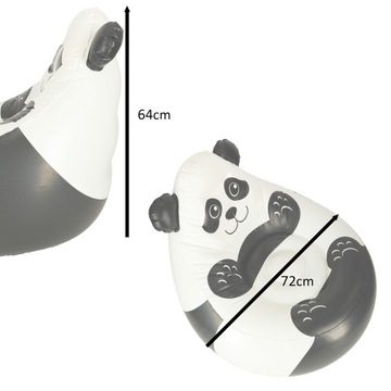 Детский надувной стул, пуф панда, 70кг, BESTWAY 75116