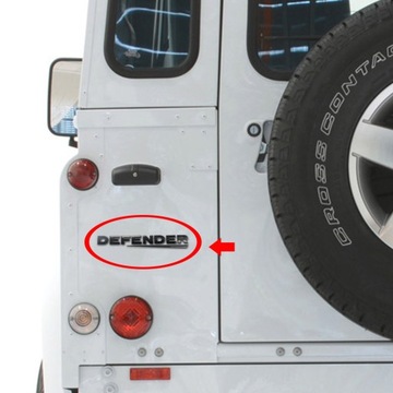 LAND ROVER DEFENDER ZNAK ZNAKY ČERNÁ LESK