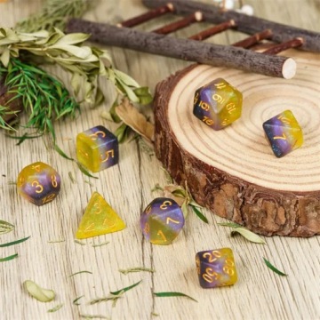 НЕБИНАРНЫЙ НАБОР ПРАЙД ЛГБТК ИЗ 7 ЭПОКСИДНЫХ КУБИКОВ ДЛЯ РПГ