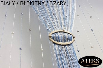 ШТОРА ИЗ ПАСТА С БУСИНАМИ СЕРЕБРЯНЫЕ ШАРИКИ 150х250