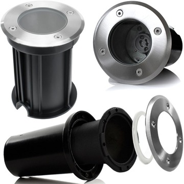 ZEWNĘTRZNA LAMPA LED DOGRUNTOWA NAJAZDOWA OPRAWA LED GU10 230V ODPORNA IP65