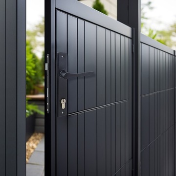 ZESTAW DO FURTKI BRAMY BRAM KLAMKA GRAFIT 90 WKŁAD ZAMEK 90/22 KASETA 90/40