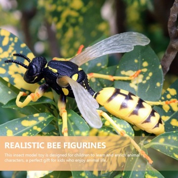 НАБОР ИЗ 4 РЕАЛИСТИЧЕСКИХ ФИГУРОК ПЧЕЛ ДЛЯ ОБУЧЕНИЯ И УКРАШЕНИЯ
