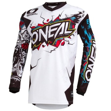 Dziecięca biała bluza rowerowa na ENDURO TRAIL MTB DH DIRT O'neal Villain M