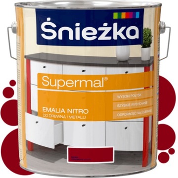 Śnieżka Emalia Nitro czerwona N520 połysk 10L