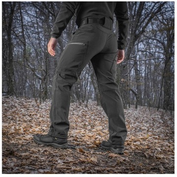Spodnie taktyczne wojskowe bojówki M-Tac Softshell Winter - Czarne 3XL