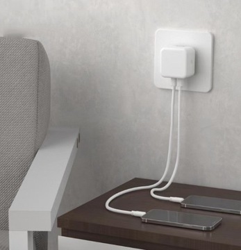 БЫСТРОЕ СЕТЕВОЕ ЗАРЯДНОЕ УСТРОЙСТВО ДВОЙНОЙ USB C КАБЕЛЬ 35 Вт 1 М ДЛЯ FAST