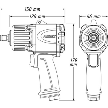 Пневматический ударный гайковерт Hazet 9012tt 1/2 2200 Нм