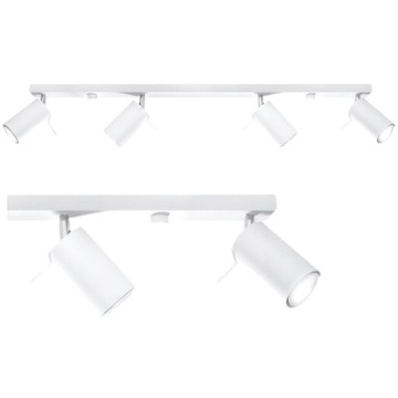 Plafon sufitowy RING 4L biały LED lampa sufitowa do salonu sypialni spot