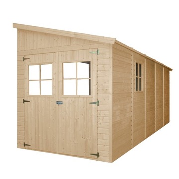 Schowek narzędziowy drewniany, Szopa ogrodowa 10m²