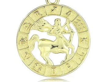 Złoty Znak Zodiaku: Zawieszka Strzelec - Kolekcja Zodiakalna