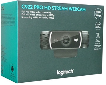 Kamera Internetowa do Komputera PC Laptopa Logitech C922 HD Pro + Statyw