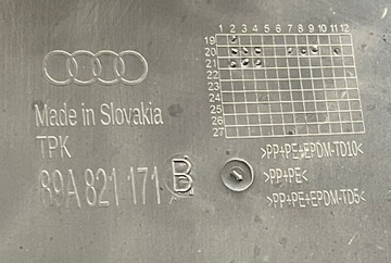 : PODBĚH PŘEDNÍ LEVÉ AUDI Q4 E-TRON 89A821171B