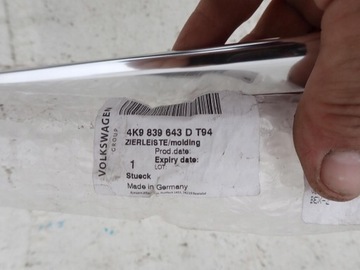 AUDI A6 C8 KOMBI LIŠTA DVEŘE ZADNÍ HORNÍ PRAVÁ LEVÝ 4K9839643D 4K9839644D